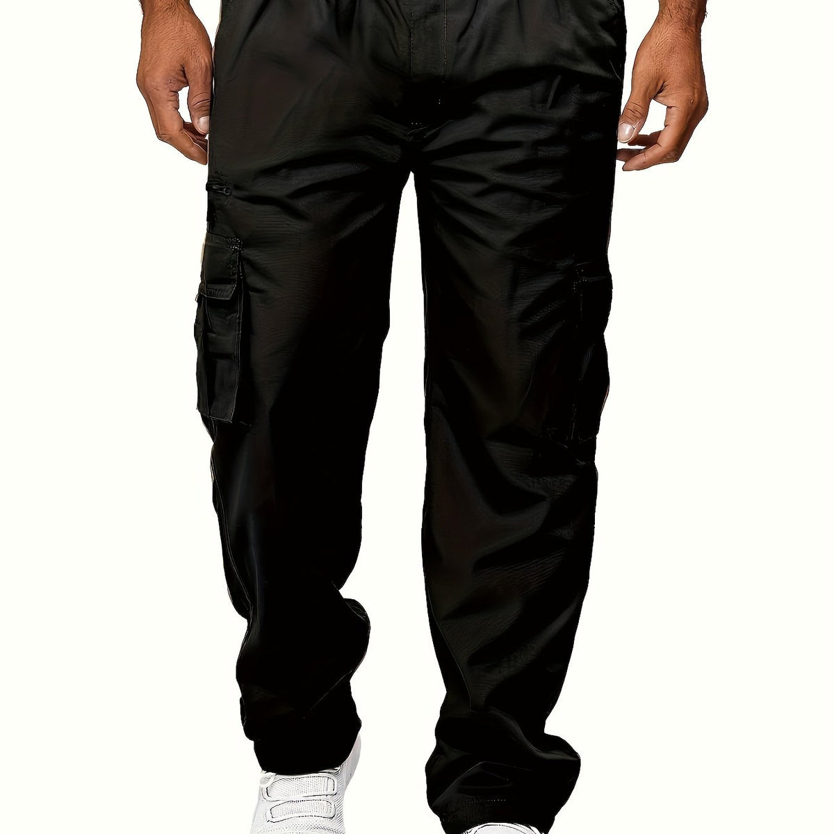 Men's Cargo Pants Loose Fit Straight Leg Pants With Pockets