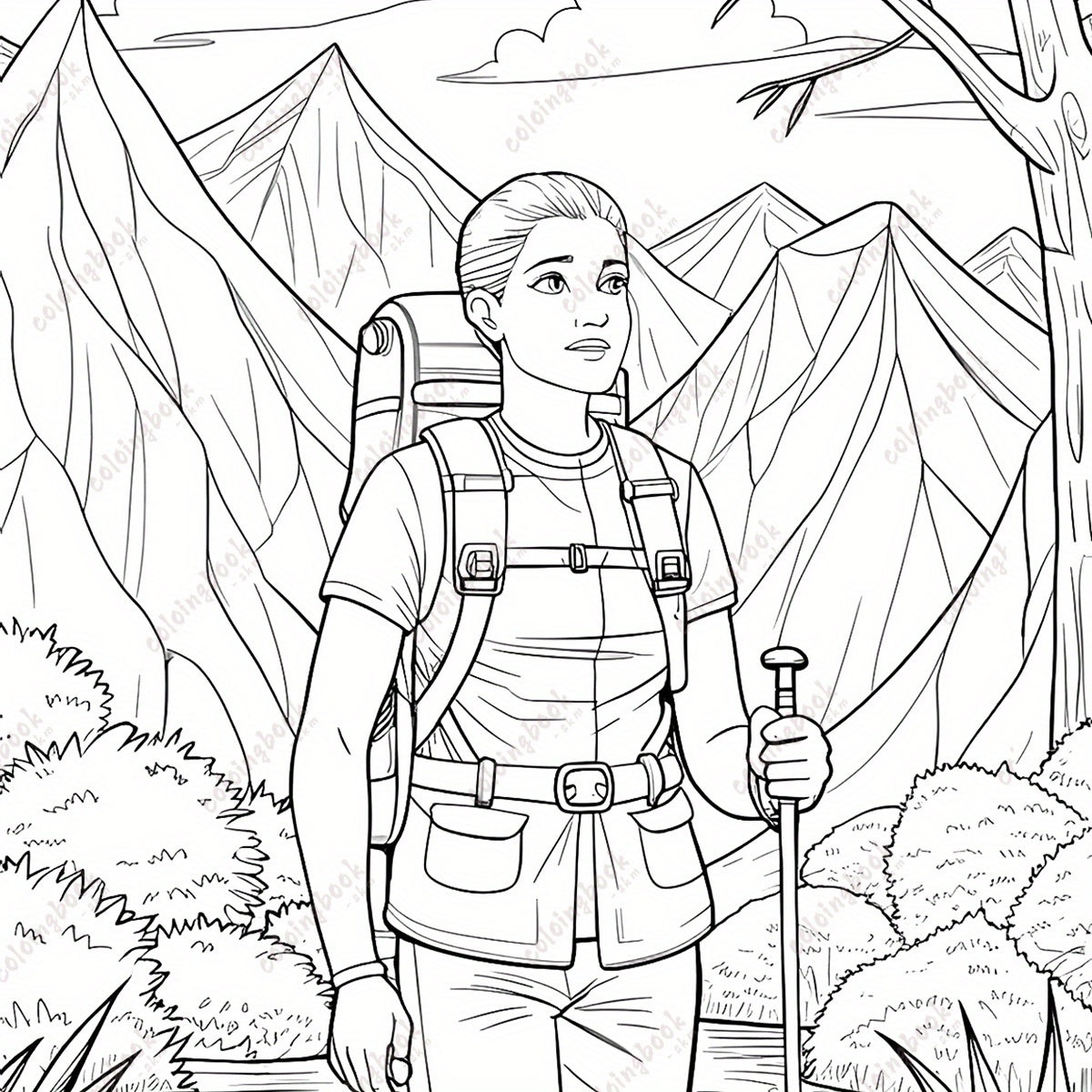 Mindfulness Painting Coloring Book with Story Props for Adults
