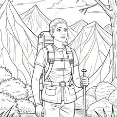 Mindfulness Painting Coloring Book with Story Props for Adults
