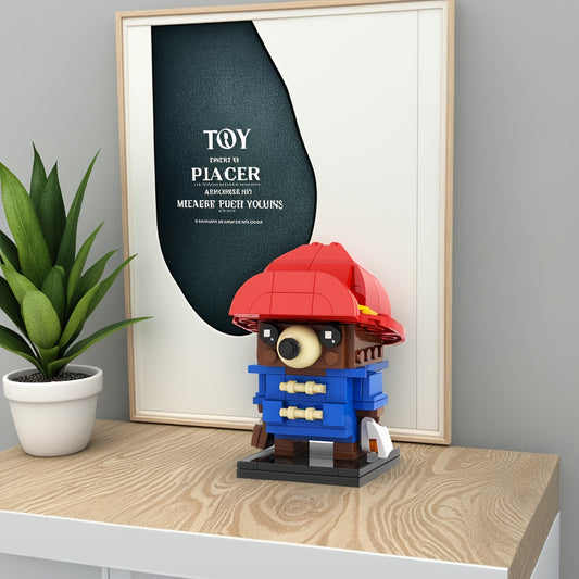 121pcs Bear Building Blocks Set in Red Movie Themed ABS Material