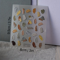 5D Embossed Nail Art Stickers Self Adhesive Nail Art Decorations