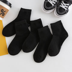 Toddler Boys Girls Solid Socks 5pairs