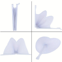2pcs Heart Fan Wedding Gift Pocket Chinese Style Dance Fan