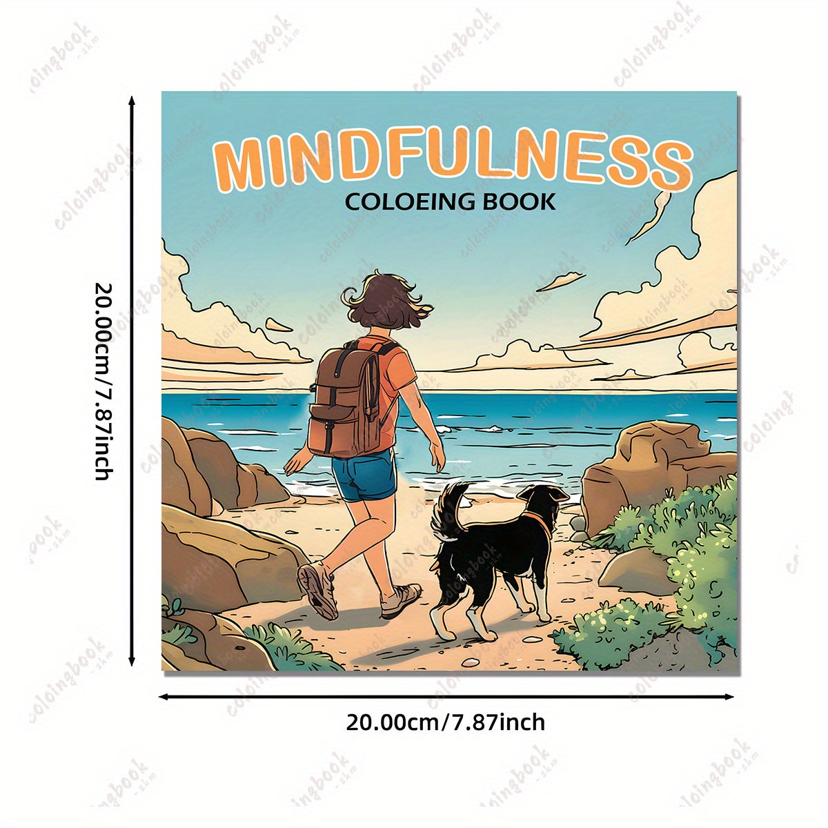Mindfulness Painting Coloring Book with Story Props for Adults
