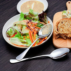 6pcs Stainless Steel Meal Spoon Soup Spoon Coffee Spoon Dessert Spoon Tea Spoon