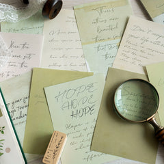 50 Sheets Retro English Journal Decoration Sticky Note Paper
