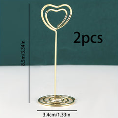 2pcs Golden Love Letter Card Placement Rack Set