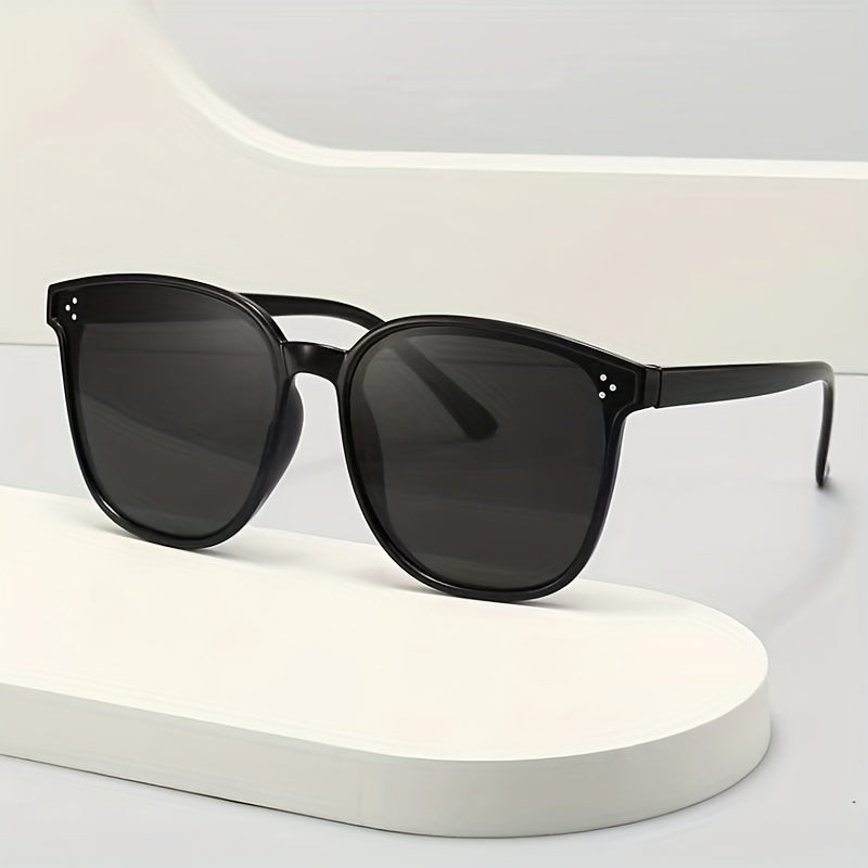 2pcs Men's UV Resistant Sunglasses With Box Packaging