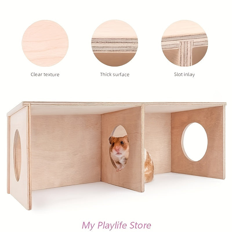 Wood Hamster Hideout Non Toxic Toy for Small Animal Playground