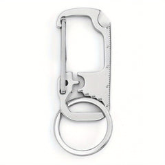 Stainless Steel 6-in-1 Carabiner Keychain Clip Multitool