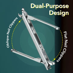 2pcs Double sided Nail Clipper Cutter Set