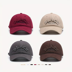 Classic Letter Patch Baseball Cap Unisex Vintage Dad Hats Lightweight Sunshade