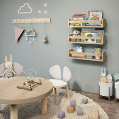 Floating Wall Bookshelves for Nursery & Playroom Decor