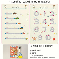 Cartoon Themed 32-Page Pen Control Training Kit for Kids