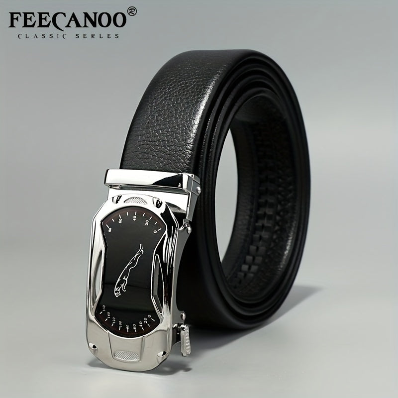 Men's Automatic Buckle Leather Belt Casual Business Belt