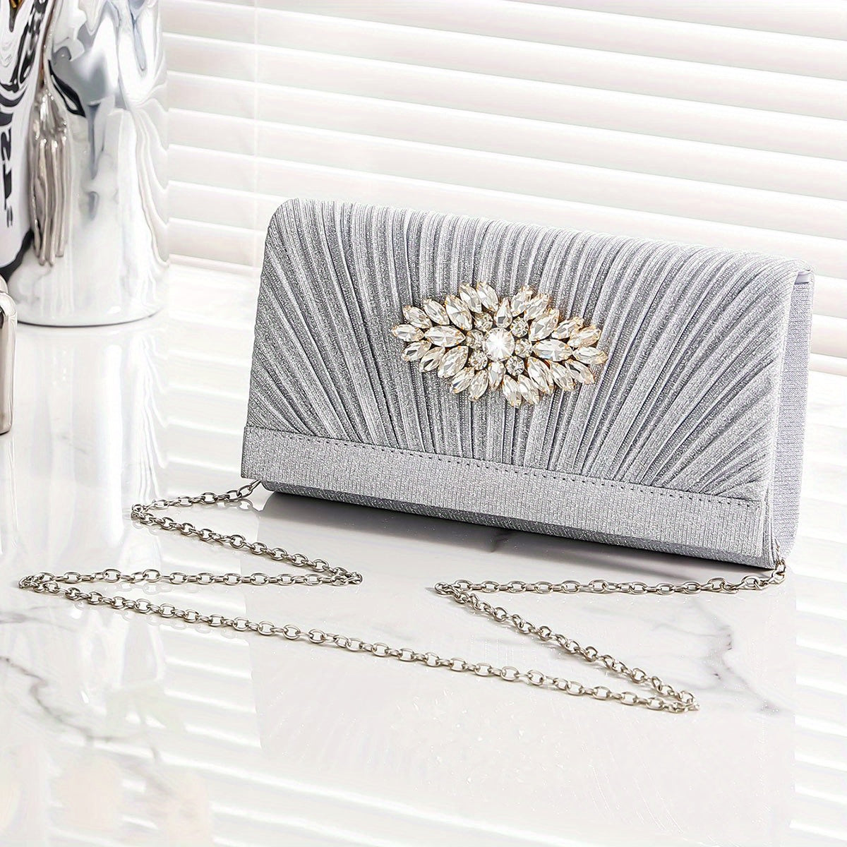 Glitter Rhinestone Evening Bag Dinner Clutch Purse Wedding Party Prom