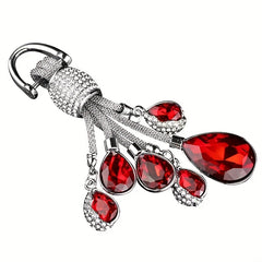 Ruby Crystal Buckle Key Chain Rhinestone Jewelry Boutique