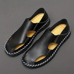 Men's Hollow Out Stitched Sandals Non Slip Comfortable Beach Shoes