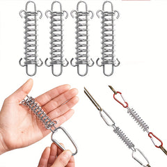 4pcs Stainless Steel Tent Spring Wind Rope Buckles for Camping