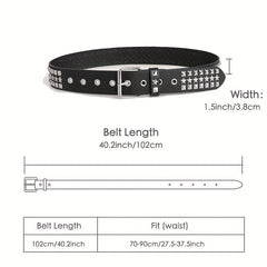 Punk Rivet Studded Belt Hip Hop PU Belt Y2K Jeans Pants Belt Women Gothic
