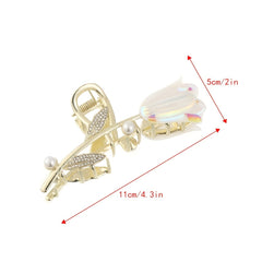 Rhinestone Pearl Hair Claws Hair Clip Hairpin Barrette Girls Ornament