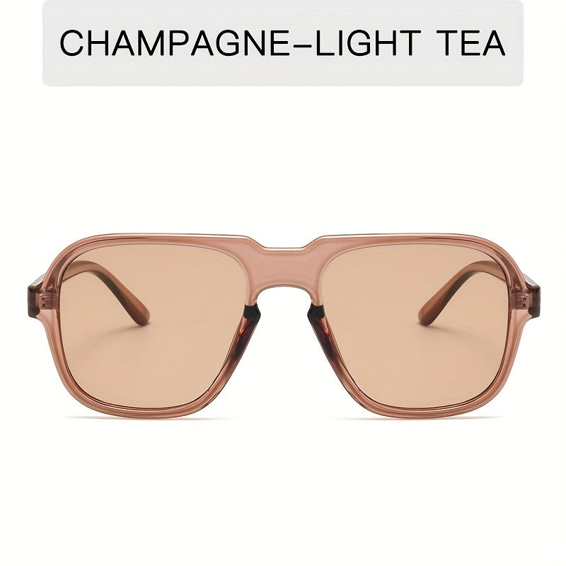 Vintage Aviator Sunglasses Coffee Transparent Women Sunshade Eyeglasses