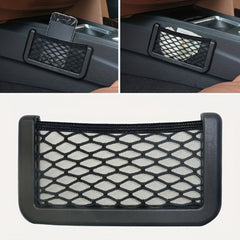 Car Storage Net Pocket Adhesive Hanging Bag For Mobile Phone Card Key