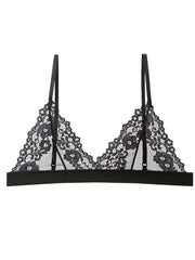 5pcs Full Lace Unlined Bras Semi sheer & Skin friendly Intimates