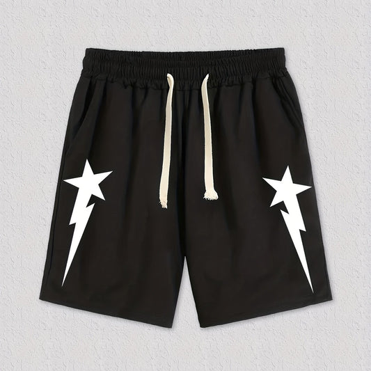 Star Pattern Men's Casual Loose Pocket Shorts