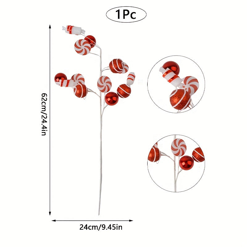 51.99cm Candy Cane Lollipop Christmas Ball Plug-in Decoration