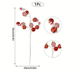 51.99cm Candy Cane Lollipop Christmas Ball Plug-in Decoration