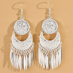 Bohemian Vintage Tassel Dangle Earrings Women Ethnic Style Statement