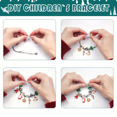Xmas Bracelet Advent Calendar for Girls, DIY Jewelry Making Kit Gift