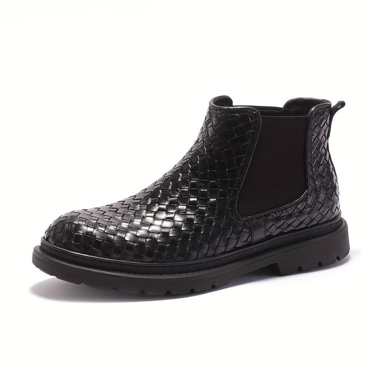 Men's Chelsea Boots Casual Mid Top Anti skid Slip On Boots