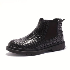 Men's Chelsea Boots Casual Mid Top Anti skid Slip On Boots