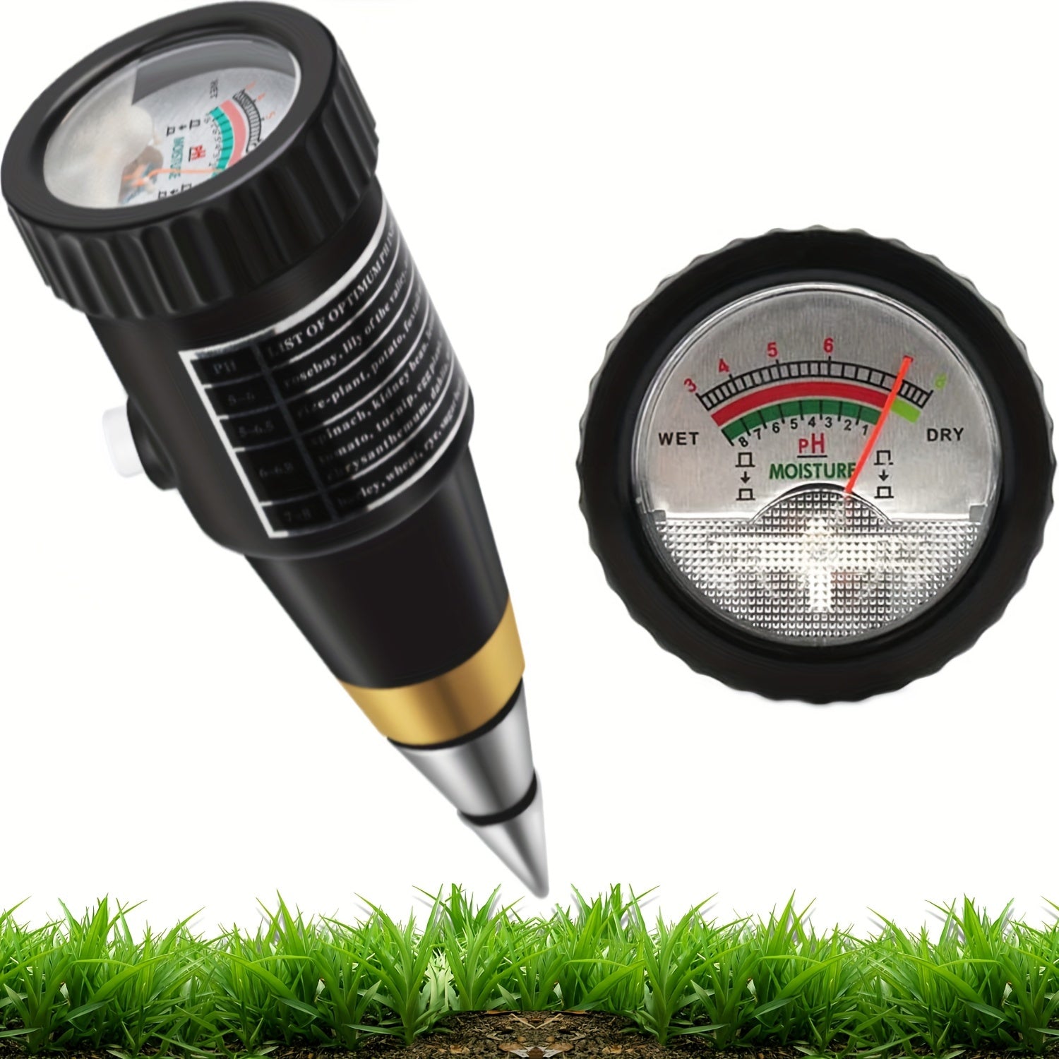 2-in-1 Soil PH Meter & Moisture Tester for Pot Plants
