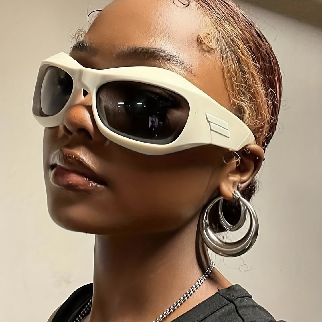 Y2K Wrap Around Sunglasses Futuristic Candy Outdoor UV400