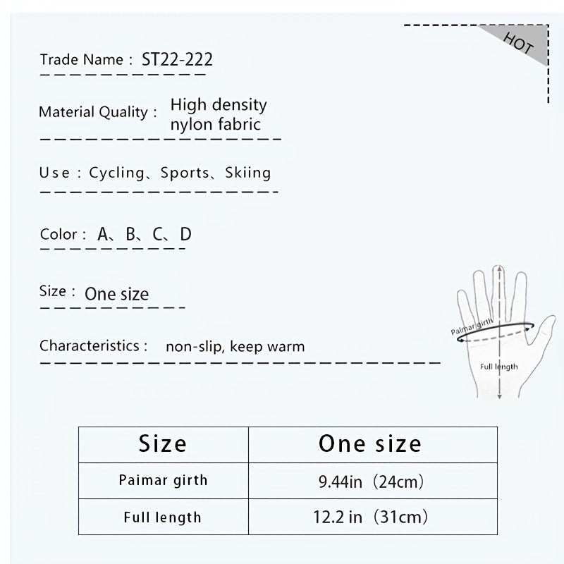 Warm Velvet Thicken Waterproof Gloves