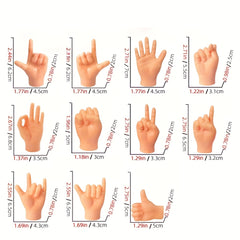 20pcs Mini Finger Hands Beige Puppet Hands for Crafts Pranks Theater Cosplay
