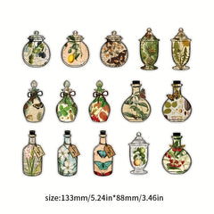 15pcs Retro Style Flower DIY Decoration Material Pack