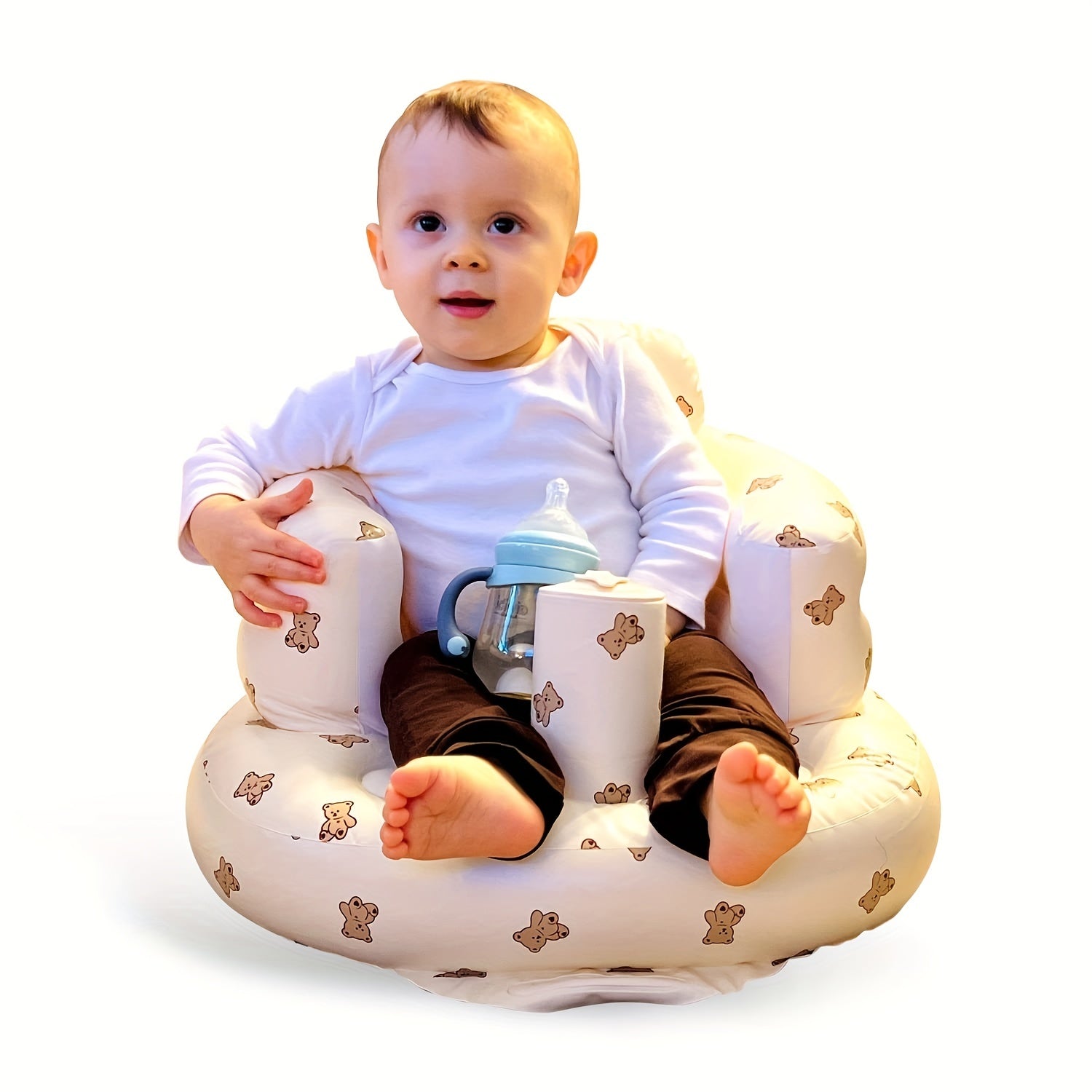 Baby Inflatable Seat with Built-In Air Pump for Babies 3-36 Months