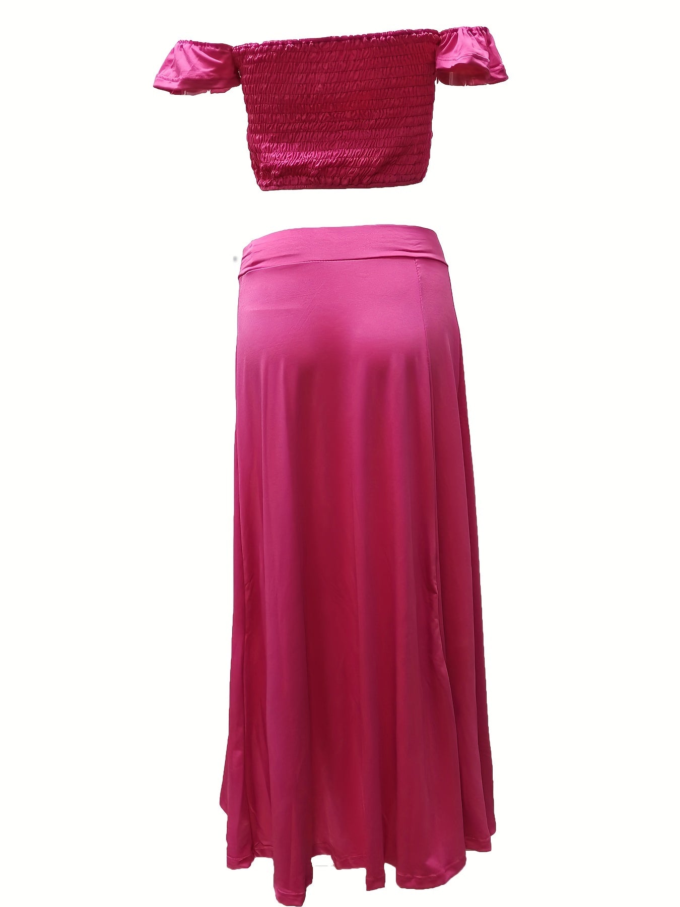 Boho Bodycon 2 Piece Set Off Shoulder Tube Top & Maxi Skirt