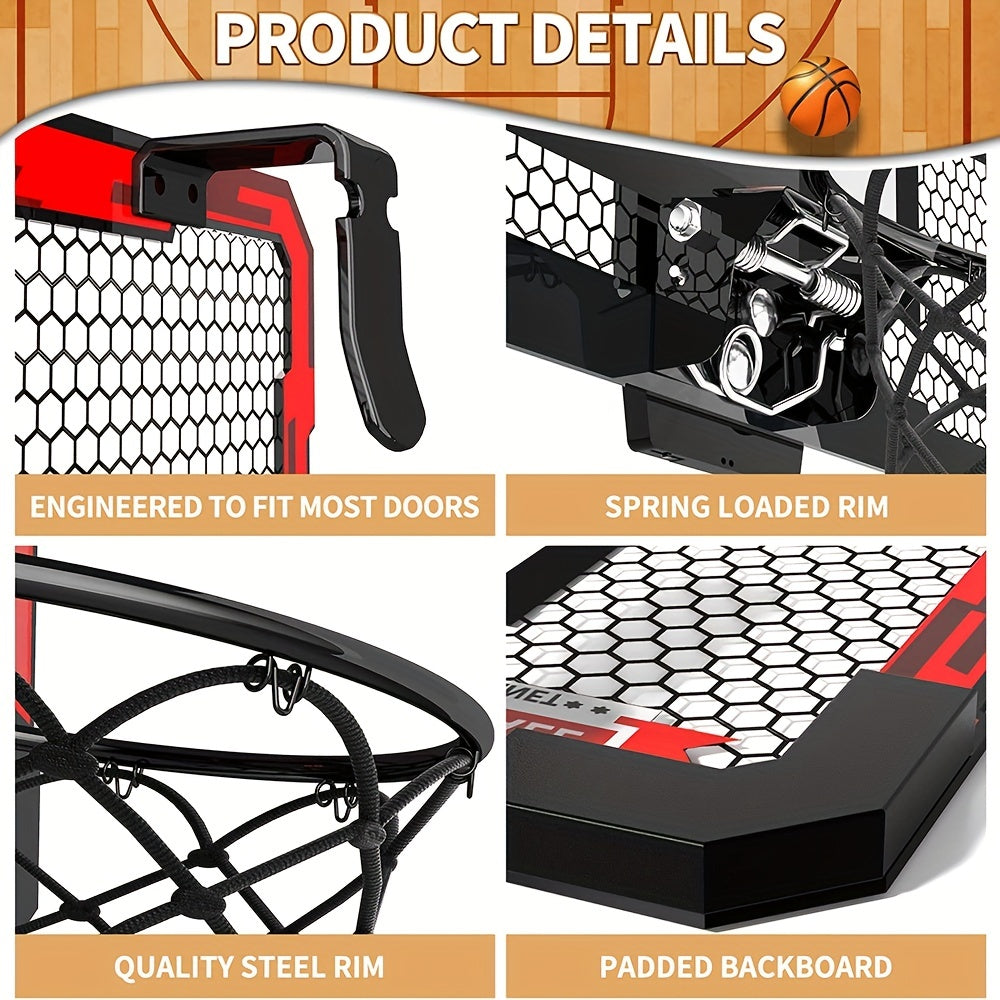 Kids Indoor Basketball Hoop Mini Hoop w/ Electronic Scoreboard & 2 Balls