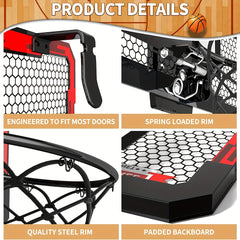 Kids Indoor Basketball Hoop Mini Hoop w/ Electronic Scoreboard & 2 Balls
