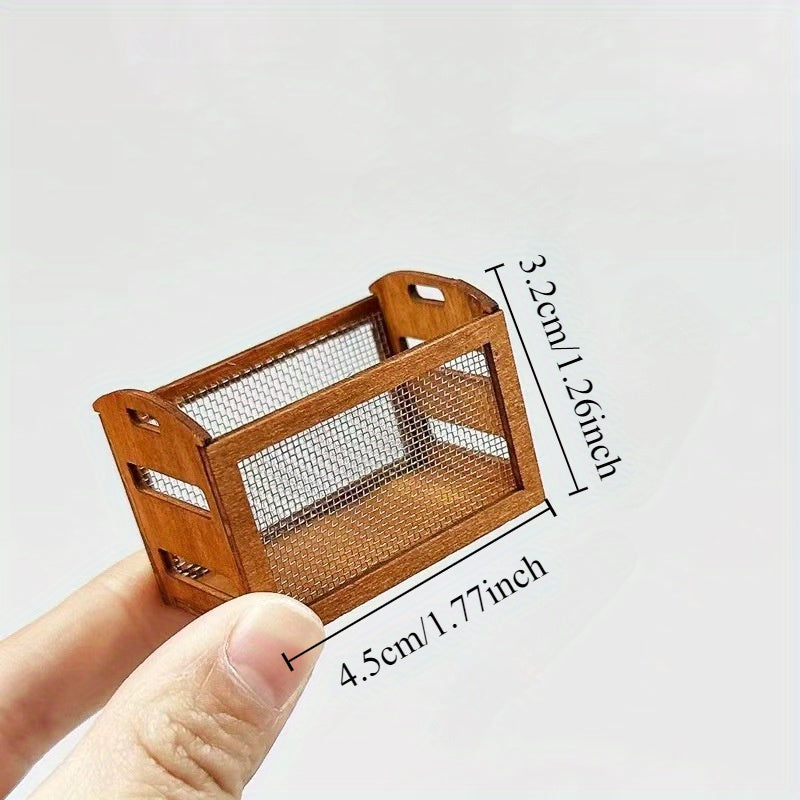 Mini Storage Basket Dollhouse Accessory Mixed Colors