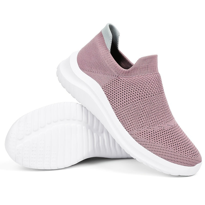 Women's Comfy Knit Sock Sneakers Lace Up Slip On Low Top Shoes