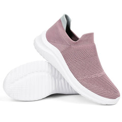 Women's Comfy Knit Sock Sneakers Lace Up Slip On Low Top Shoes