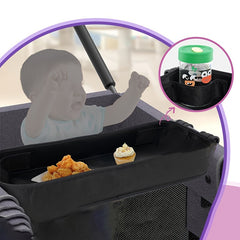 Kids Stroller Tray with Cup Holder Universal Fit Durable Polyester