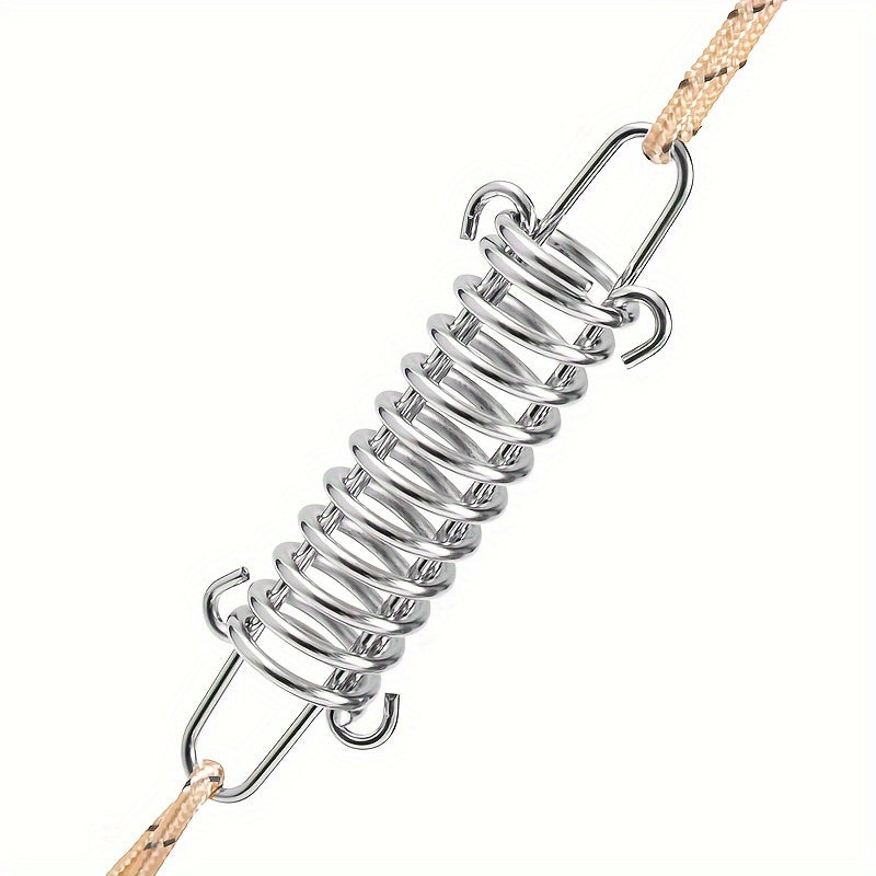 4pcs Tent Spring Wind Rope Buckles Camping High Strength Steel Rope Buckle