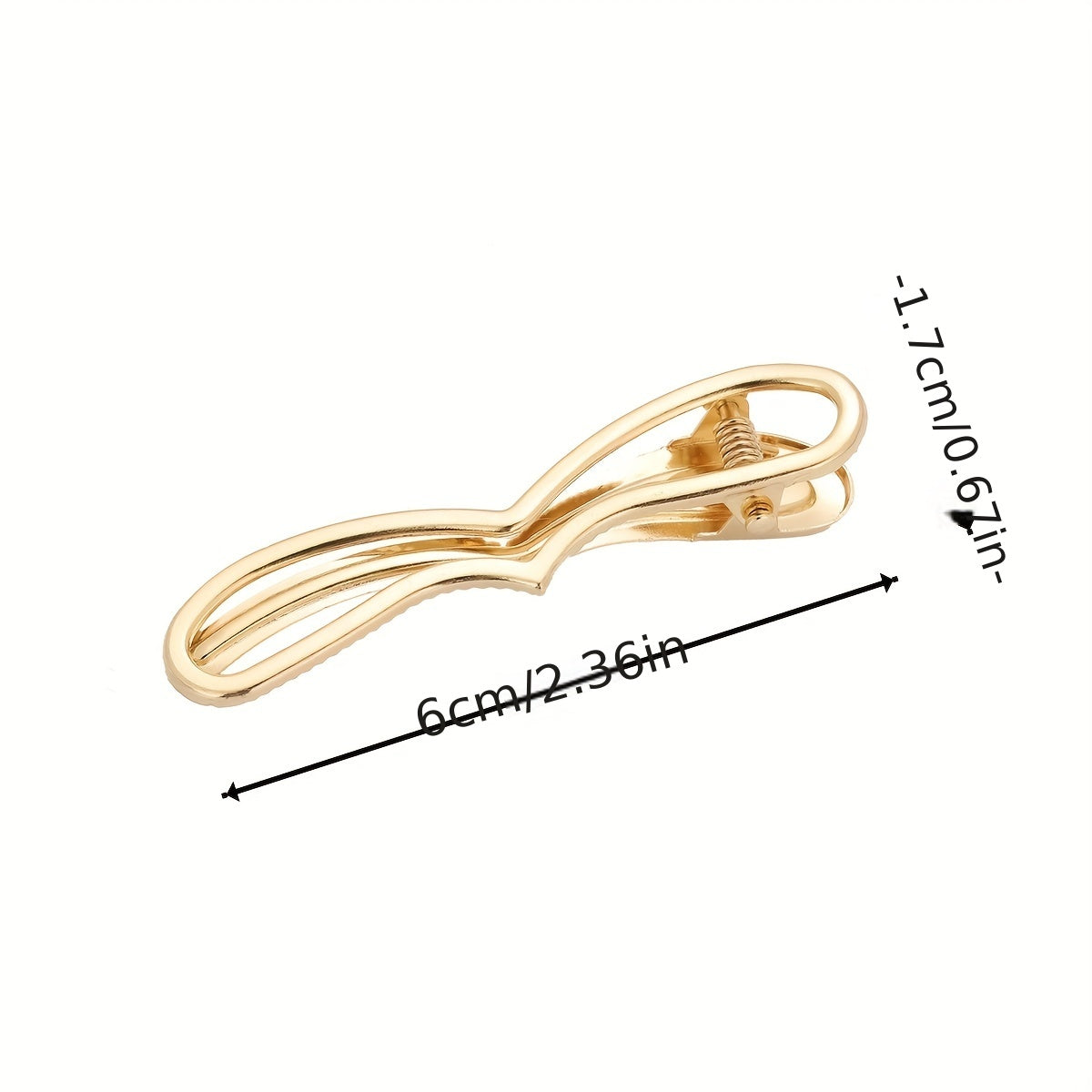 Metal Geometric Hair Clip Bangs Clip Duck Billed Hair Accessory